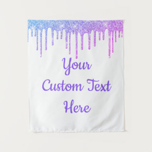 Girly Glitter Birthday Party Photo Booth Backdrop Tapestry