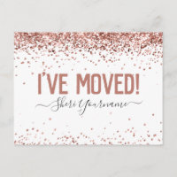 Girly Glitter I've Moved Personalized