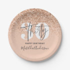 Girly glitter sparkle modern 30th birthday party