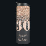 Girly glitter sparkle modern 30th birthday  therma thermal tumbler<br><div class="desc">Girly glitter sparkle modern 30th birthday tumbler. Part of a collection.</div>