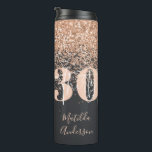 Girly glitter sparkle modern 30th birthday  therma thermal tumbler<br><div class="desc">Girly glitter sparkle modern 30th birthday tumbler. Part of a collection.</div>