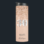 Girly glitter sparkle modern 30th birthday  thermal tumbler<br><div class="desc">Girly glitter sparkle modern 30th birthday tumbler. Part of a collection.</div>