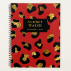 Girly Glittery Gold Red Leopard print  Luxury