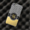 Girly Gold and Black Chevron Monogrammed