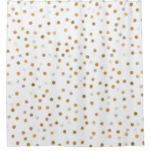 Girly Gold Dots Confetti White Design