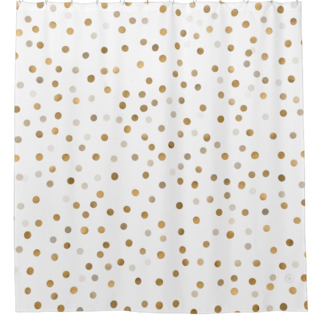 Girly Gold Dots Confetti White Design (Front)