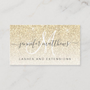 Girly Gold Glitter Lashes Salon Open Covid Safety Business Card