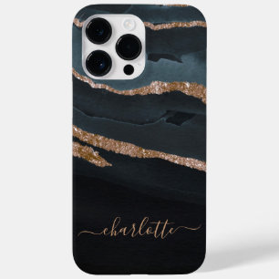 Girly Gold Glitter Stylish Chic Name Personalized Case-Mate iPhone 14 Pro Max Case