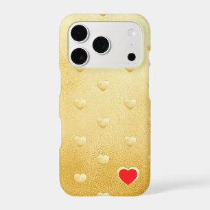 Girly Gothic Gold Hearts on Solid Colour