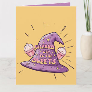 Girly Halloween - Wizard Way to the Sweets Card