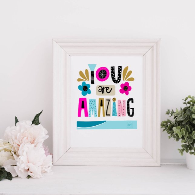 Girly Hand lettered Inspiring Quote Poster (Creator Uploaded)