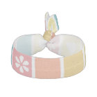 Girly Heart Square Pattern Retro Daisy Flowers