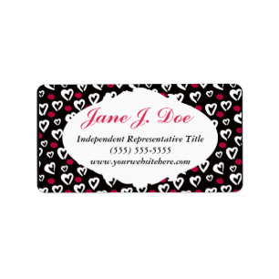 Girly Hearts and Lips Brochure Stickers