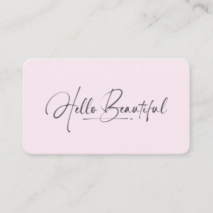 Girly Hello Beautiful Makeup Artist Beauty Qr Code Business Card