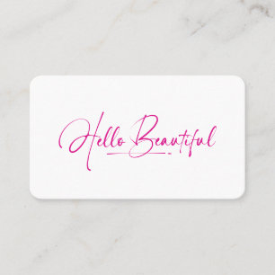 Girly Hello Beautiful Makeup Artist Beauty Qr Code Business Card