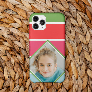 Girly Horizontal Stripes with photo Case-Mate iPhone 14 Pro Max Case