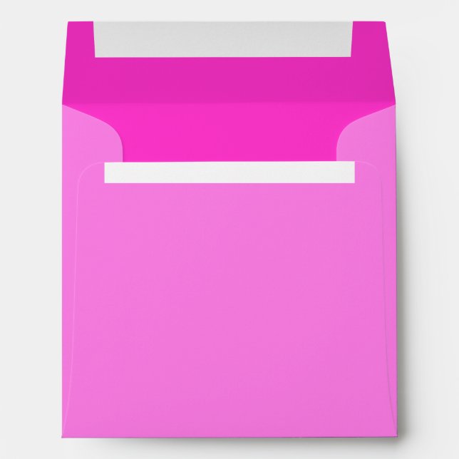 Girly Hot Pink Colour Background Customize It! Envelope (Back (Bottom))