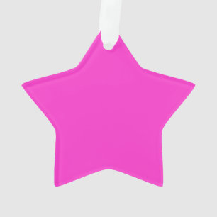 Girly Hot Pink Colour Background Customize It! Ornament