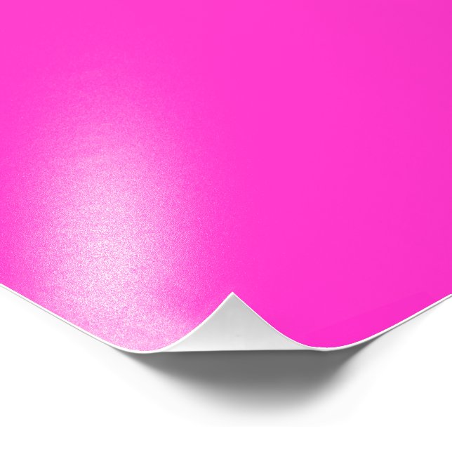 Girly Hot Pink Colour Background Customize It! Photo Print (Corner)