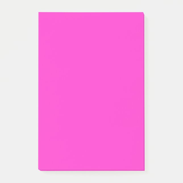 Girly Hot Pink Colour Background Customize It! Post-it Notes (Front)