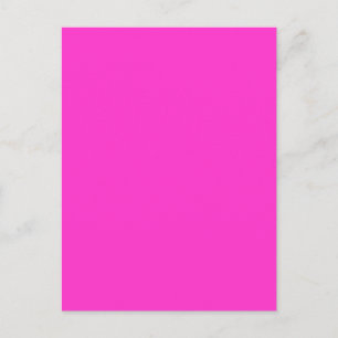 Girly Hot Pink Colour Background Customize It! Postcard