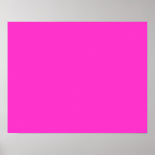 Girly Hot Pink Colour Background Customize It! Poster