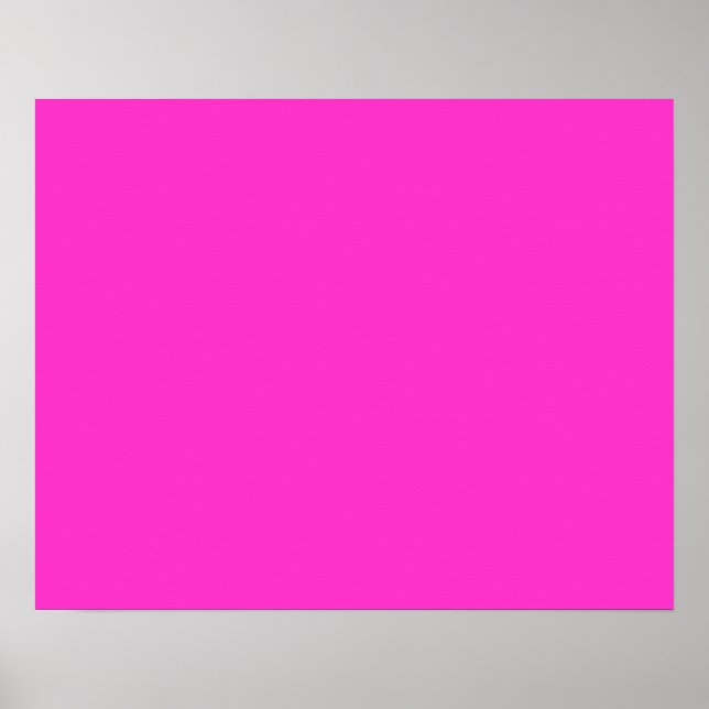 Girly Hot Pink Colour Background Customize It! Poster (Front)