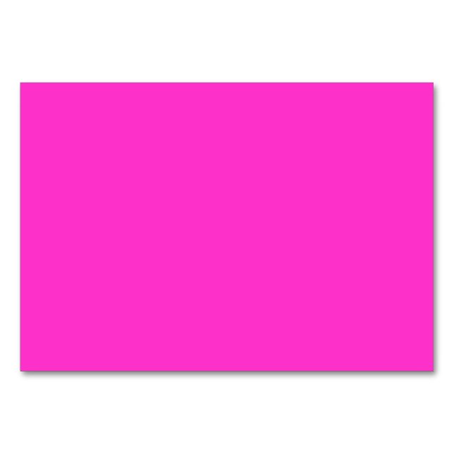 Girly Hot Pink Colour Background Customize It! Table Number (Back)