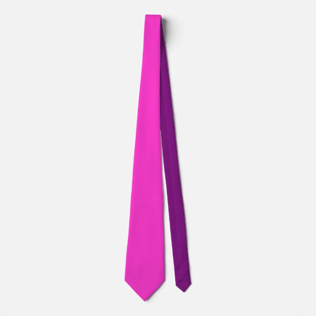 Girly Hot Pink Colour Background Customize It! Tie (Front)
