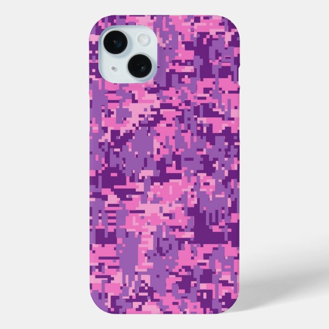 Girly Hot Pink Digital Camo Case-Mate iPhone Case (Back)