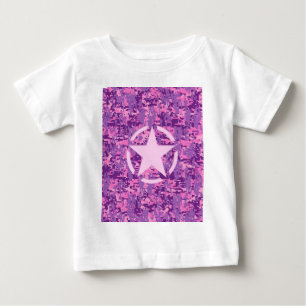 Girly Hot Pink Digital Camouflage Camo Baby T-Shirt