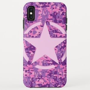 Girly Hot Pink Digital Camouflage Decor iPhone XS Max Case