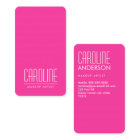 Girly hot pink fashion personal profile or