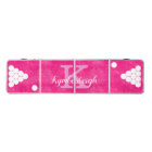 Girly Hot Pink Glitter Glam Sparkle Monogram Name