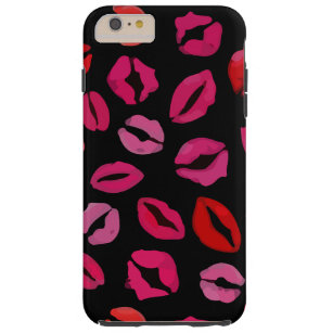 Girly Hot Pink Lipstick Lips Tough iPhone 6 Plus Case