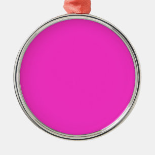 Girly Hot Pink Metal Ornament
