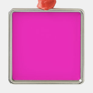 Girly Hot Pink Metal Ornament