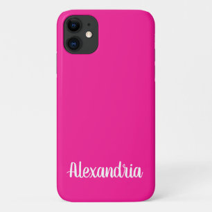 Girly HOT PINK Solid Colour iPhone 11 Case