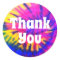 Girly Hot Pink Tie-Dyed Thank You
