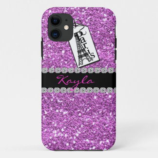 Girly IPHONE 5 CASE PINK. PARIS BLING