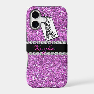 Girly IPHONE 5 CASE PINK. PARIS BLING