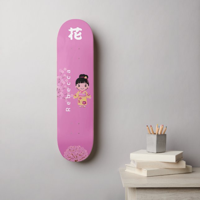 Girly Japanese Style  Skateboard (Wall Art)