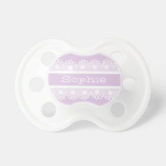 Girly Lace Personalized Pacifier