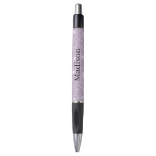 Girly Lavender Faux Glitter Sparkle Pen