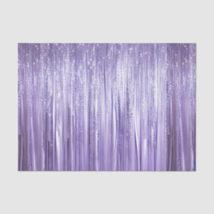 Girly Lavender Purple Glam Tinsel Stripes Tissue Paper