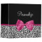 Girly Leopard Print and Dark Pink Bow Glam Design