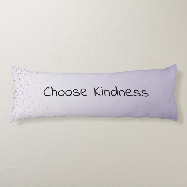 Girly Lilac Purple Confetti Glam Ombre Body Pillow (Front)