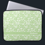 Girly Lime Green Tropical Flowers Monogram Laptop Sleeve<br><div class="desc">Girly Lime Green Tropical Flowers Monogram Laptop Sleeve. Easy to customize with text,  fonts,  and colors. Created by Zazzle pro designer BK Thompson exclusively for Cedar and String; please contact us if you need assistance with the design.</div>