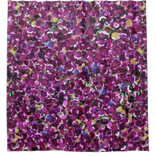Girly Magenta Pink Faux Sequins