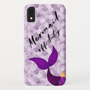 Girly Mermaid Off Duty Lavender Purple Tail Scales Case-Mate iPhone Case